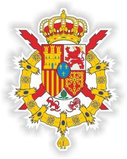 Spain coat of arms Sticker Bumper Vinyl Decal 3.1x4 spagnola Spanish 