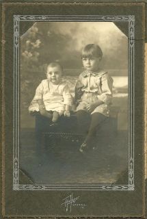   Old Photo Two Cute Little Boys Brothers Scranton Carroll Iowa Children