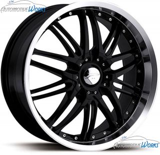   +40mm Black Machined Wheels Rims Inch 15 (Fits Chevrolet Cavalier