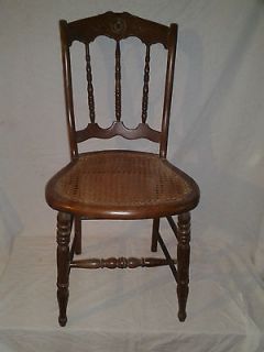 Antique Victorian Chair Walnut Spindle Back