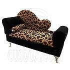 Cheetah Chaise Longue Sofa Chair Bed Jewelry Box 16 Barbie Dollhouse 