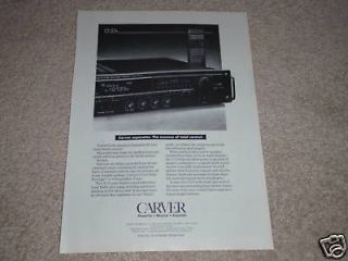 Carver CT 27v Preamp Ad,article,199​4 Ad, Article