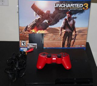Sony PlayStation 3 Slim Uncharted 3 320 GB Charcoal Black Console 