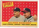 1958 TOPPS #475 CASEY STENGEL YANKEES MANAGERS AS EX/MT