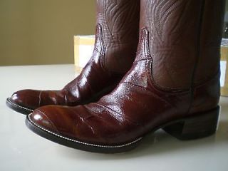 Handmade Western Cowboy Boots By Armando Rios Eel Skin Excellent 