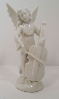PORCELAIN ANGEL FIGURINE PLAYING CELLO   PHILIPP DIETRICH GERMANY