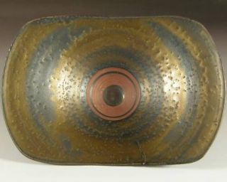 Lucie Rie (1902 1995) Rare Cut Sided Gold Bronze Bowl