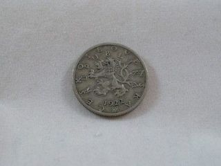 1922 Ceskoslovenska Republika 50 Haleru Czech Republic Coin Money