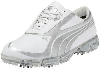 PUMA AMP CELL FUSION GOLF SHOES 2013 MENS WHITE/SILVER 186156 08 NEW