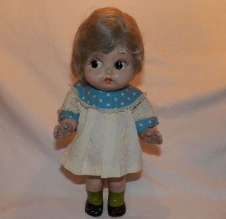 Vintage/Antiqu​e All Composition Frozen Charlotte 12 Girl Doll