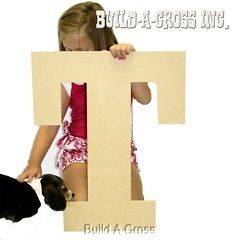 Letters, Large,wood,Letter (T), 24tall, Unfinished Craft,Paintable