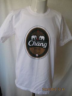 Newly listed CHANG BEER THAILAND original classic mens t shirt white L