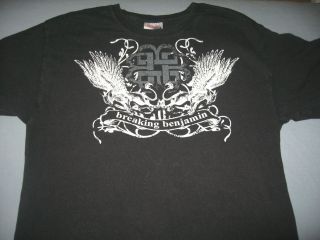 BREAKING BENJAMIN Tour 2008 2 sided black T shirt mens MEDIUM M