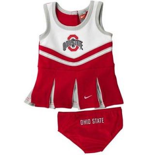 Nike Ohio State Buckeyes OSU Cheerleader 2 pc Outfit TODDLER 4T New 