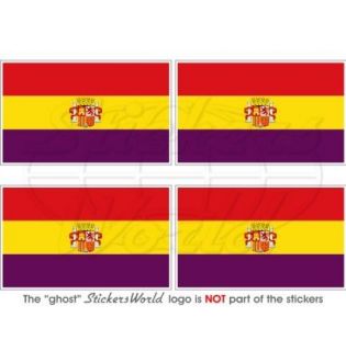 SPAIN 2nd Spanish Republic State Flag Bumper Helmet Stickers, Decals 2 