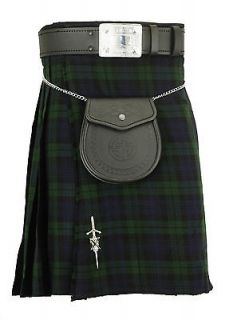 Mens Scottish Kilt Blackwatch Tartan Traditional Highland dress 