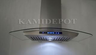 36 Wall Mount Stainless Steel Range Hood w/Removable Baffle Filters K 