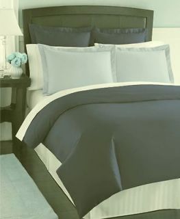 Charter Club Damask Solid 500T Slate (Gray) Full/Queen Duvet Cover NEW