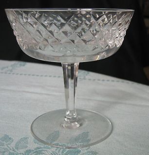 VINTAGE WATERFORD CUT LEAD CRYSTAL ALANA SAUCER CHAMPAGNE GLASS 
