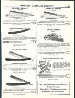 1938 AD Shumate Barber Henckel Twin Brand Straight Razors Rodgers