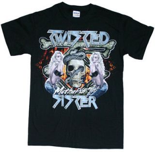Twisted Sister   Chick Skull T Shirt