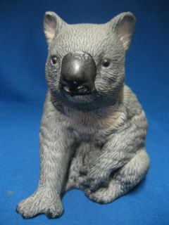 Gray Koala Bear Marsupial Porcelain Bisque Figurine Statue Figure 