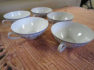 Seltmann Weiden 2 handle soup cups Bavaria W. Germany porcelain blue 