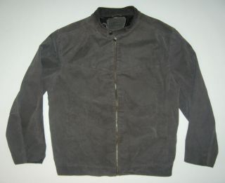   HAYES Genuine leather suede Coat Jacket Dark Grey Black Men size XL