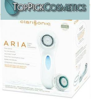 Clarisonic ARIA PRO Model Sonic Cleansing System WHITE + DEEP BRUSH 