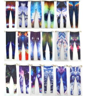   Leggings Space Planets Print Pattern Stretch Tights Christopher Kane