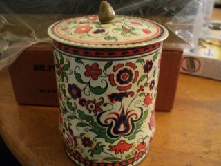 Vintage Regal Crown Confections Tin Can with Lid