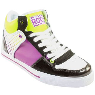 WOMENS NEW ROXY CLEM HI TOP WHITE SKATE TRAINERS 3 8