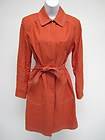 TOCCA Bright Orange Cotton Collared Long Sleeved Button Up Long Jacket 