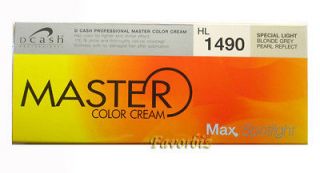 Dcash MASTER Permanent Color Cream Light BLONDE GREY Silver White Hair 