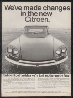 1968 Citroen DS 21 Pallas car photo print ad