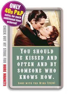 Gone with the Wind Fridge Magnet Quote Vivien Leigh