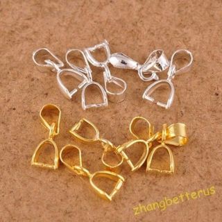 Wholesale Lots Silver / Gold Plated Pendant Clamps Mouth Fit 4 6 mm