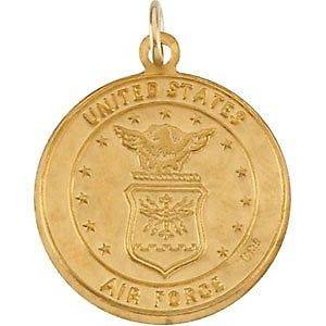 MRT One Nation St Christopher US Air Force 14K Yellow Gold Medal 