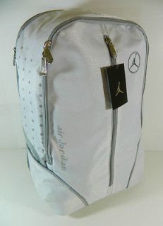   Jordan Jumpman Backpack School Bag Elite Design White & Grey Jumpman