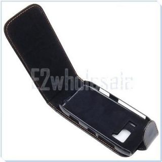 Black Flip up Leather Case Pouch for Nokia N8 NEW