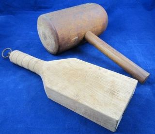 LG Meat Tenderizer MALLET Hammer TOOL CUTTING BOARD G. Rushbrooke 