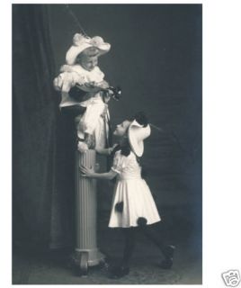 CLOWN KIDS pierrot carnival costumes PHOTO c1912