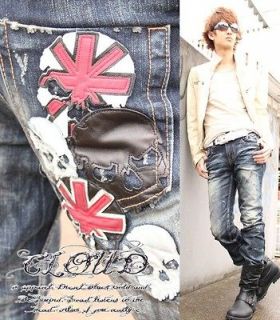 CLOUD Lolita Jeans Denim Japanese Design Skull X Union Jack Style W32 