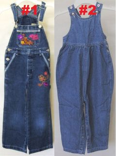 Size 3 4 5 XL Girls Overall Over All Jeans Trousers GAP Scooby Doo