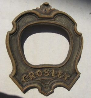124 Crosley Cathedral Grandfather Clock radio wood escutcheon Playtime 