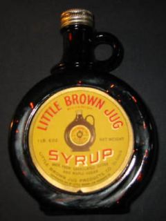 Old 1930s LITTLE BROWN JUG Syrup BOTTLE