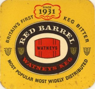 Vintage Coaster Watneys Keg, Red Barrel