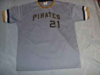 Roberto Clemente, Pgh Pirates, 1970s Style, Grey Road Jersey, SGA 