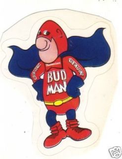 Budweiser Bud Man Budman Beer Sticker