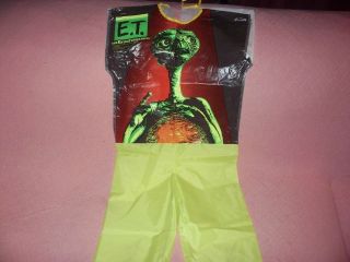 Vintage E.T. Halloween Costume 1982 Universal City Studios Vinyl Youth 